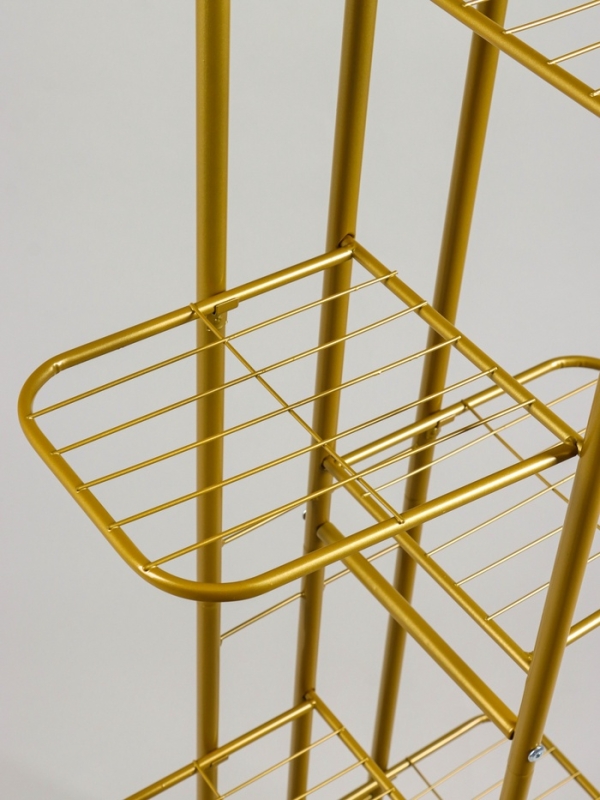 Подставка для цветов Greengo, 7 полок, 43 &times; 22 &times; 126 см, напольная, металл, цвет золотой