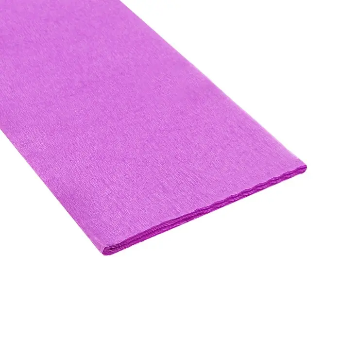 Бумага крепированная 50 х 200 см, в рулоне, 30 г/м2, фиолетовая