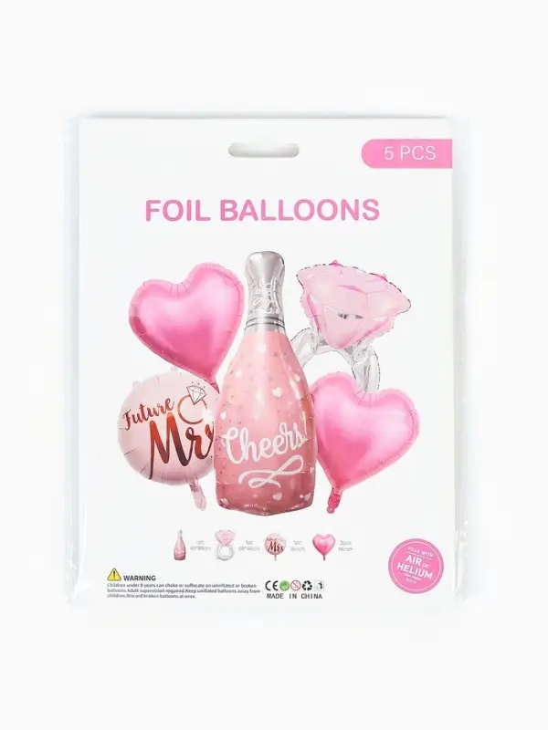 Воздушные шары фольгированные, набор &laquo;Девичник&raquo;, 5 шт.