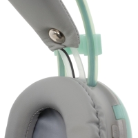 Наушники полноразмерные Mybit W-33, RGB подсветка, BT5.3, 800 мАч, Type-C, зелёные