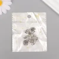 Бейл с подвеской металл для творчества "Ом" серебро 2,7х1,4 см