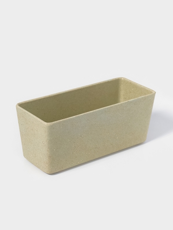 Кашпо прямоугольное "WeatFiber" 17х7х7,5 см, цвет зелёный