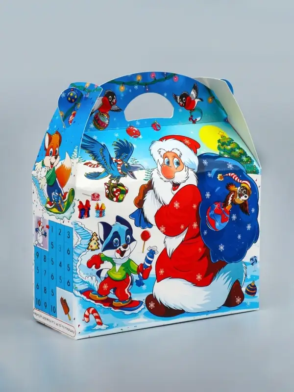 Подарочная новогодняя коробка &laquo;Развеселые хлопоты&raquo;, Баул 22&times;9&times;22 см