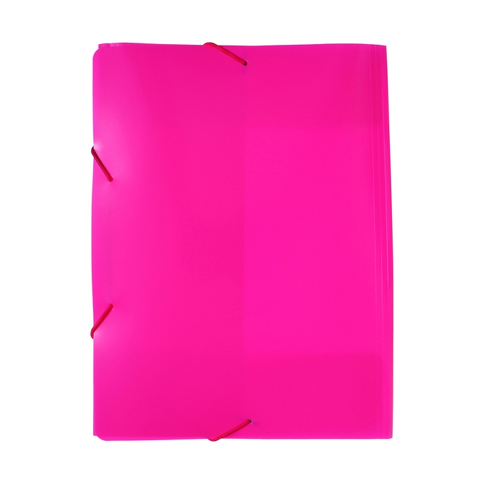 Папка на резинке А4, 500 мкм, Calligrata Папка на резинке А4, 500 мкм, Calligrata "Neon", корешок 30 мм, неоновая, розовая