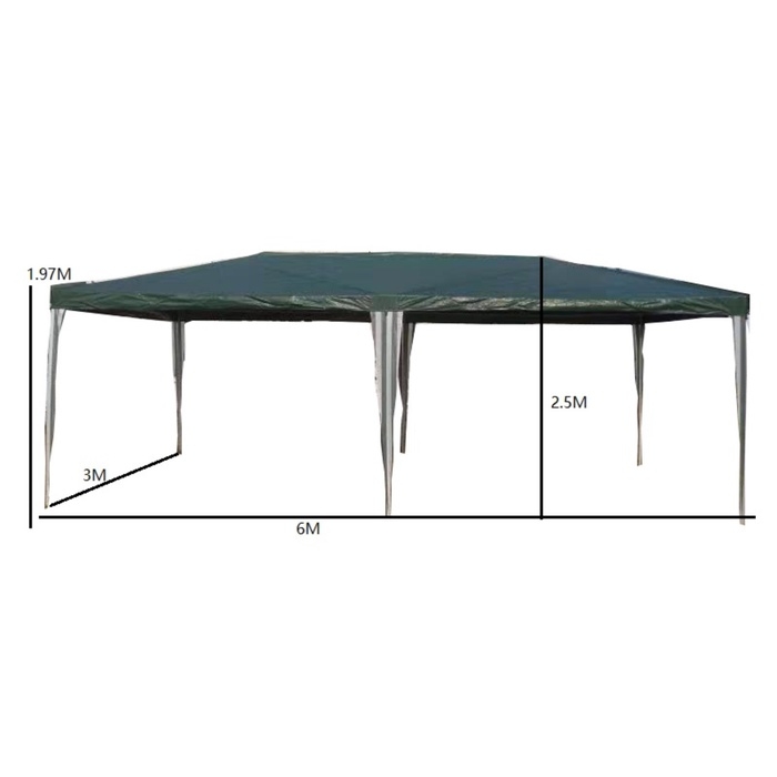 Шатёр туристический, 600&times;300 см, открытый, зелёный