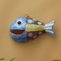 Панно "Рыба-хищник" дерево 20х12х4 см, цв. разноцветный