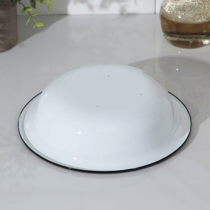 Миска эмалированная без деколи, d=19,8 см, 900 мл, индукция, цвет белый Миска эмалированная без деколи, d=19,8 см, 900 мл, индукция, цвет белый