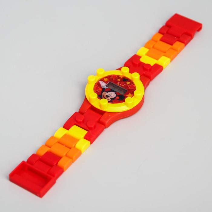 Часы наручные лего, Микки Маус, с ремешком-конструктором Часы наручные лего, Микки Маус, с ремешком-конструктором