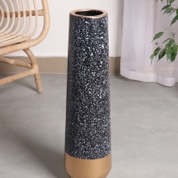 Ваза керамика напольная "Честер" классик, 60х12 см, чёрный