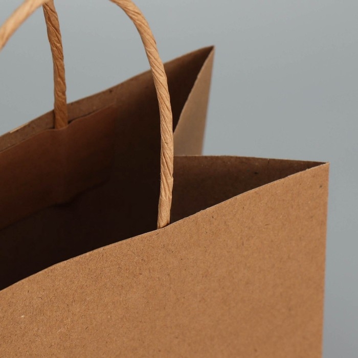 Пакет подарочный крафтовый, упаковка, &laquo;С любовью&raquo;, MS 18 х 23 х 10 см