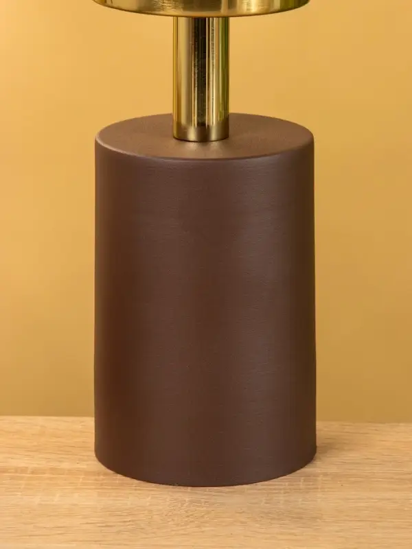 Подсвечник на 1 свечу "Кубок" шоколад с золотом 10х10х28,5 см