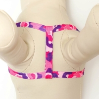 Комплект "Камуфляж", капрон, ширина 1см,шлейка 21-35 см,поводок 120 см, капрон, розов/фиолет