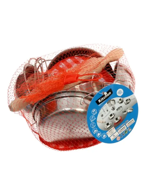 Набор металлической посуды "Вкусный ужин" 15 предметов