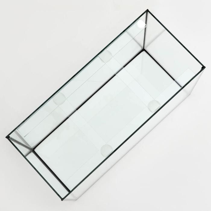 Аквариум прямоугольный Атолл с крышкой, 110 литров, 75,5 х 33 х 45/51 см, чёрный