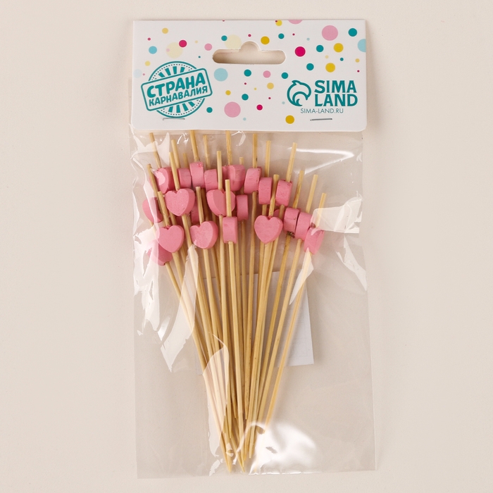 Шпажки &laquo;Сердечки&raquo;, набор 24 шт.