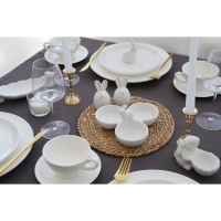 Менажница 3 ячейки Доляна &laquo;Зайка в золотом&raquo;, 16,5&times;9 см, цвет белый