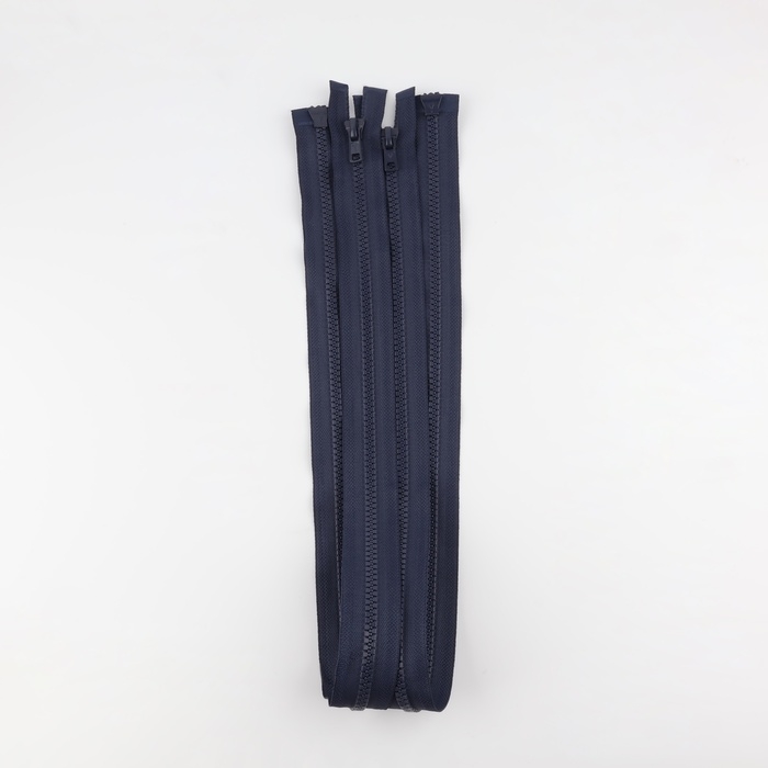 Молния &laquo;Трактор&raquo;, №8, разъёмная, 2 бегунка, замки автомат, 90 см, цвет тёмно-синий, цена за 1 штуку