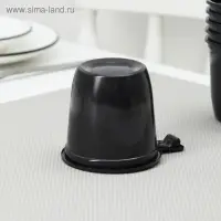 Чашки кофейные одноразовые Не ЗАБЫЛИ!, 200 мл, набор 6 шт., пластик, чёрный