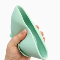 Тарелка детская на присоске и ложка, бирюзовый, Mum&Baby