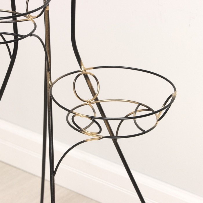 Подставка для цветов &laquo;Башня&raquo;, d=17 см, чёрный