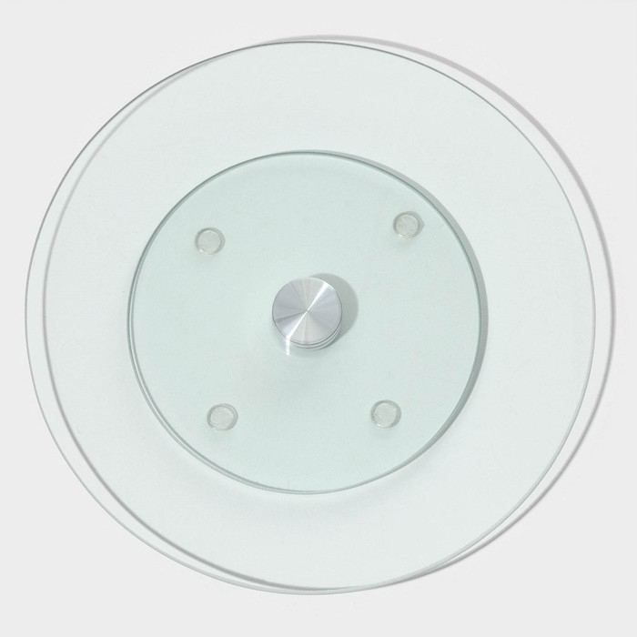 Подставка стеклянная для торта вращающаяся Доляна, d=24 см