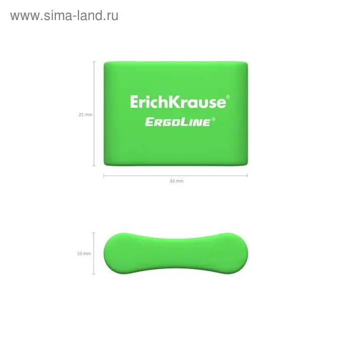 Ластик ErichKrause ErgoLine Pillow, 33 х 21 х 8 мм, мягкий, гипоаллергенный, микс