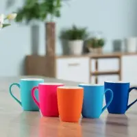 Кружка Good Morning с покрытием софт-тач, ver.2, оранжевая