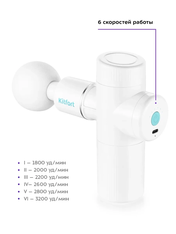 Перкуссионный массажер для ног спины шеи КТ-2926 - 25 Вт