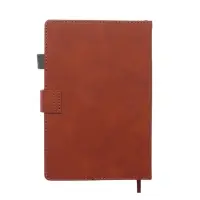Ежедневник недатированный формат А5, с хлястиком, 128л, линия, пвх, Коричневый