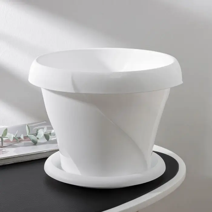 Горшок с поддоном &laquo;Флориана&raquo;, 5.4 л, цвет белый