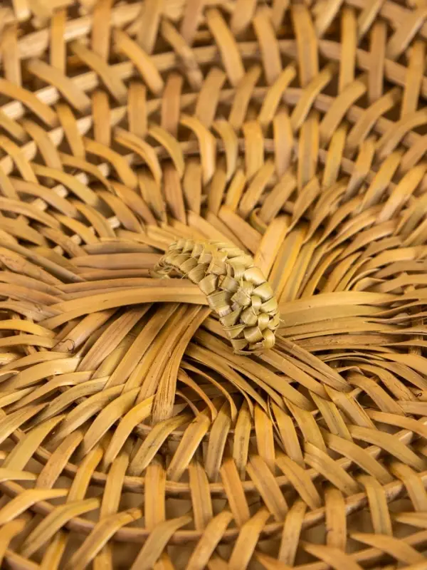 Корзина плетёная "Баскет" бамбук 27х27х37 см, светлая