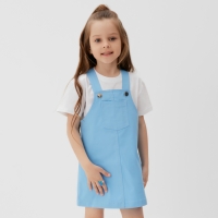 Сарафан джинсовый KAFTAN р. 32 (110-116), голубой Сарафан джинсовый KAFTAN р. 32 (110-116), голубой