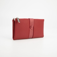 Кошелёк женский на кнопке, цвет бордовый