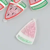 Шейкер для творчества акрил "Кусочек арбуза" с бисером 0,5х3,6х5,1 см