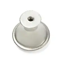 Ручка кнопка ТУНДРА, d=23 мм, цвет матовый никель