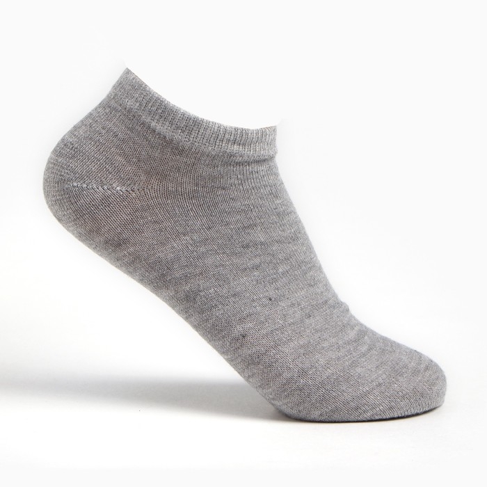 Набор мужских носков (3 пары) укороченные, цвет серый, размер 40-44 Набор мужских носков (3 пары) укороченные, цвет серый, размер 40-44