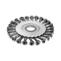 Щетка металлическая для УШМ ТУНДРА, крученая проволока, плоская, посадка 22 мм, 125 мм Щетка металлическая для УШМ ТУНДРА, крученая проволока, плоская, посадка 22 мм, 125 мм