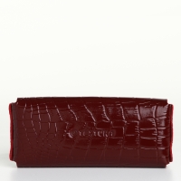 Ключница карманная на кнопке TEXTURA, длина 15 см, кольцо, цвет бордовый