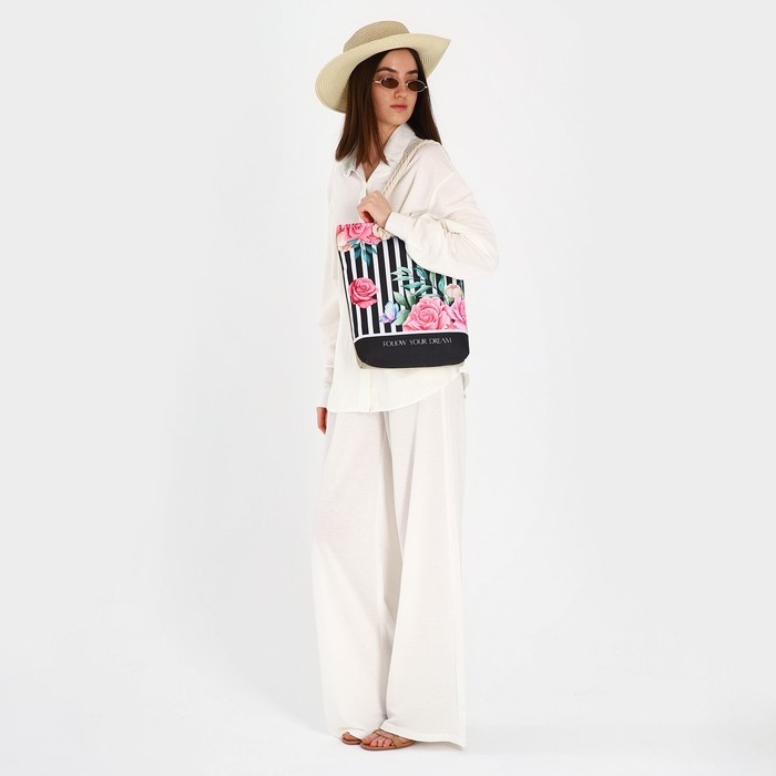 Сумка женская пляжная Сумка женская пляжная "Follow your dream", 35х40 см