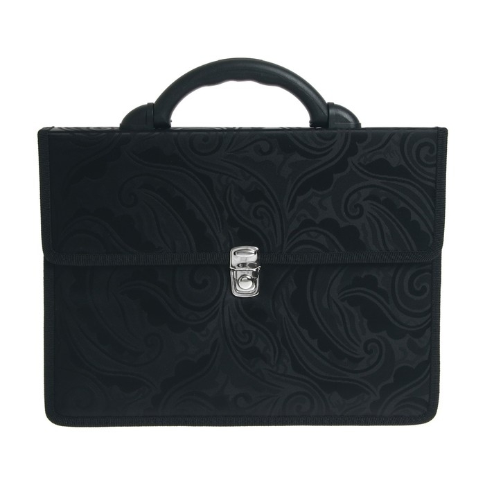 Портфель деловой 350 х 260 х 100 мм, тканевый Портфель деловой 350 х 260 х 100 мм, тканевый "Сестрорецк" чёрный жаккард 49907 2С11