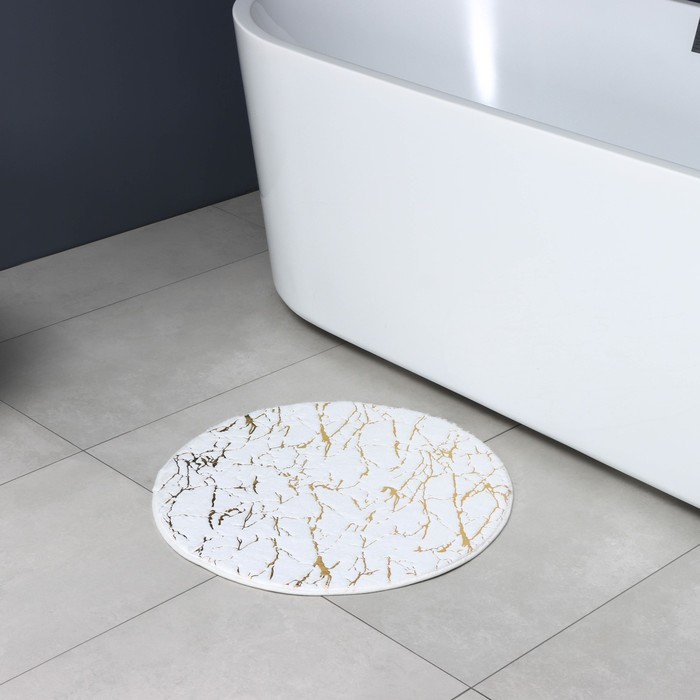 Коврик для дома Доляна &laquo;Золото&raquo;, 60&times;60 см, цвет бежевый