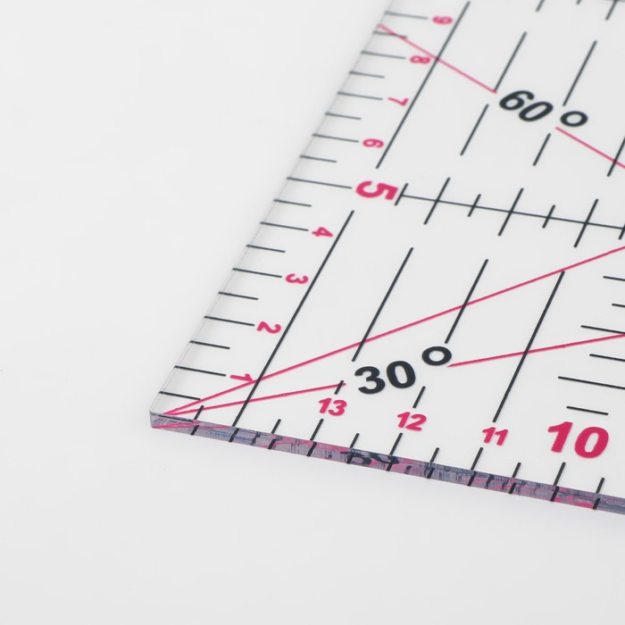 Линейка для квилтинга и пэчворка, 30 × 15 см, толщина 3 мм, цвет МИКС Линейка для квилтинга и пэчворка, 30 × 15 см, толщина 3 мм, цвет МИКС