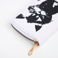 Кошелёк детский на молнии &laquo;Выбражулька&raquo;, цвет белый/чёрный