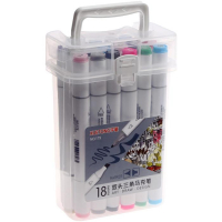 Набор маркеров для скетчинга двусторонние 18 штук/18 цветов Набор маркеров для скетчинга двусторонние 18 штук/18 цветов