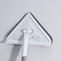 Окномойка с стальной ручкой и сгоном Raccoon, 25&times;17&times;105(148) см, 2 насадки из микрофибры