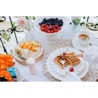 Тарелка фарфоровая обеденная Magistro &laquo;Цветок&raquo;, d=19 см, цвет белый