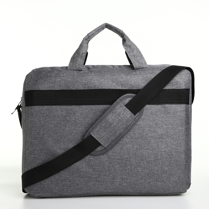 Сумка для ноутбука на молнии, наружный карман, цвет серый Сумка для ноутбука на молнии, наружный карман, цвет серый