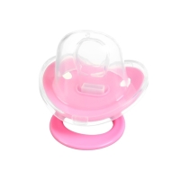 Соска - пустышка ортодонтическая, силикон, +6 мес., с колпачком, цвет розовый