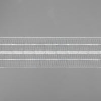 Шторная лента классическая, органза, 4 см, 50 &plusmn; 1 м, цвет прозрачный