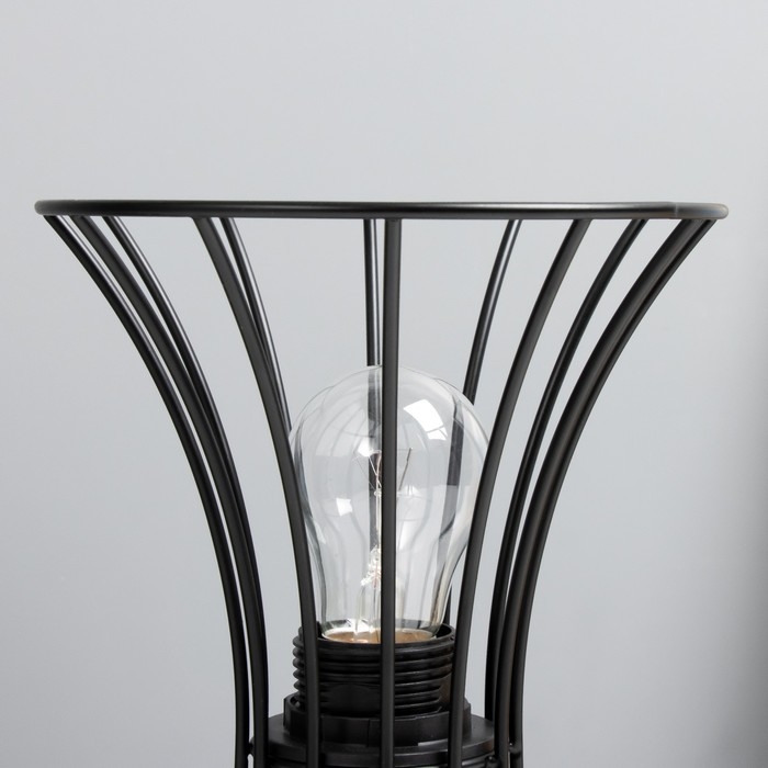 Настольная лампа "Анетта" Е27 40Вт черный 16х16х23см RISALUX